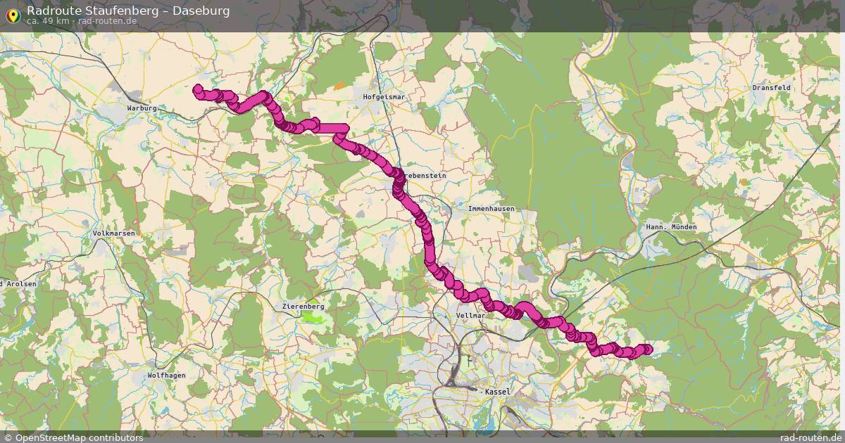 Fahrradroute Staufenberg – Daseburg