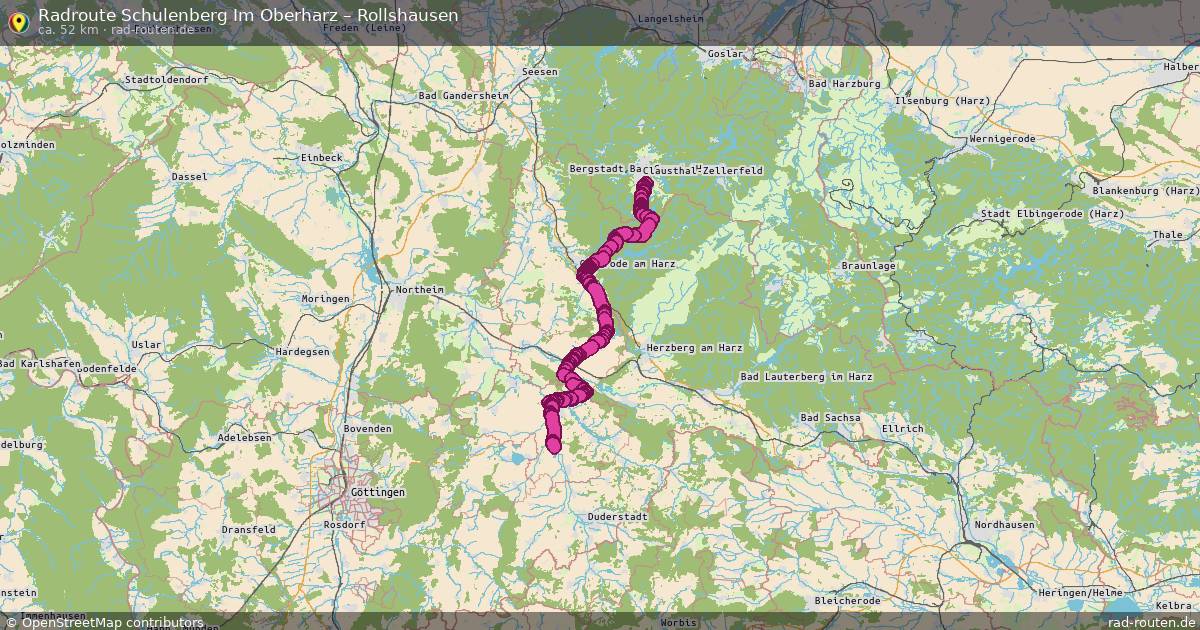 Fahrradroute Schulenberg Im Oberharz – Rollshausen