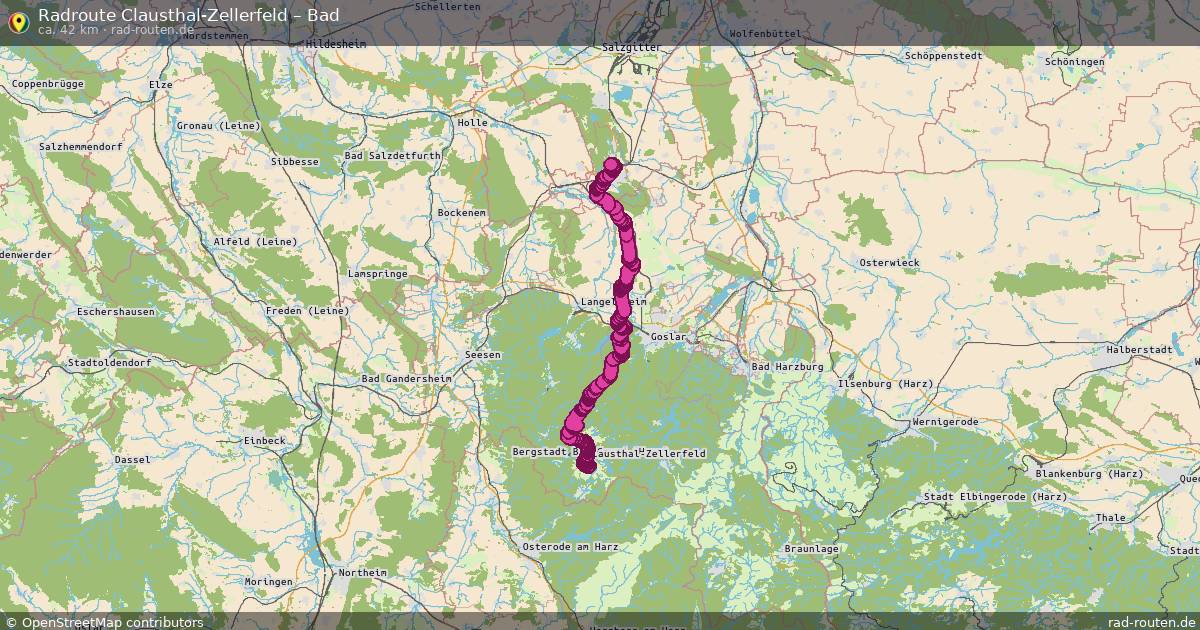 Fahrradroute Clausthal-Zellerfeld – Bad