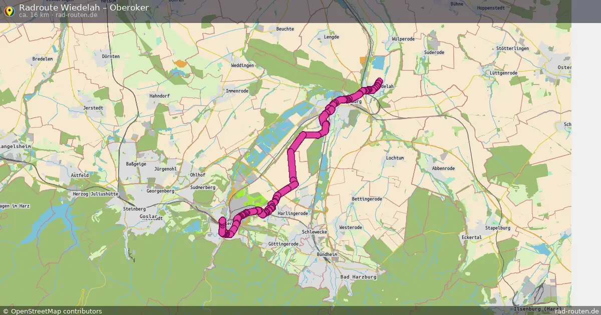 Fahrradroute Wiedelah – Oberoker (16 km) – Rad-Routen.de