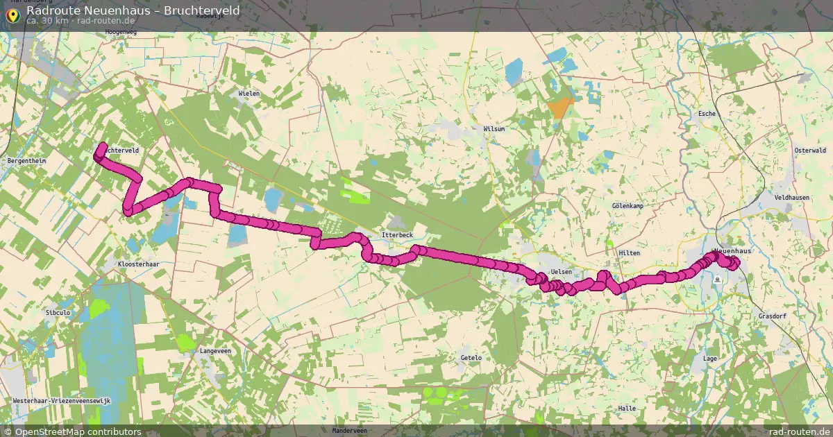 Fahrradroute Neuenhaus – Bruchterveld (30 km) – Rad-Routen.de