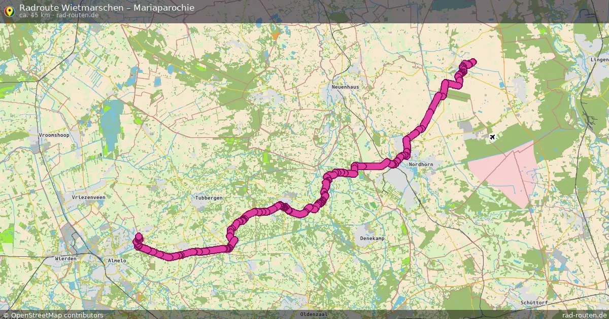 Fahrradroute Wietmarschen – Mariaparochie