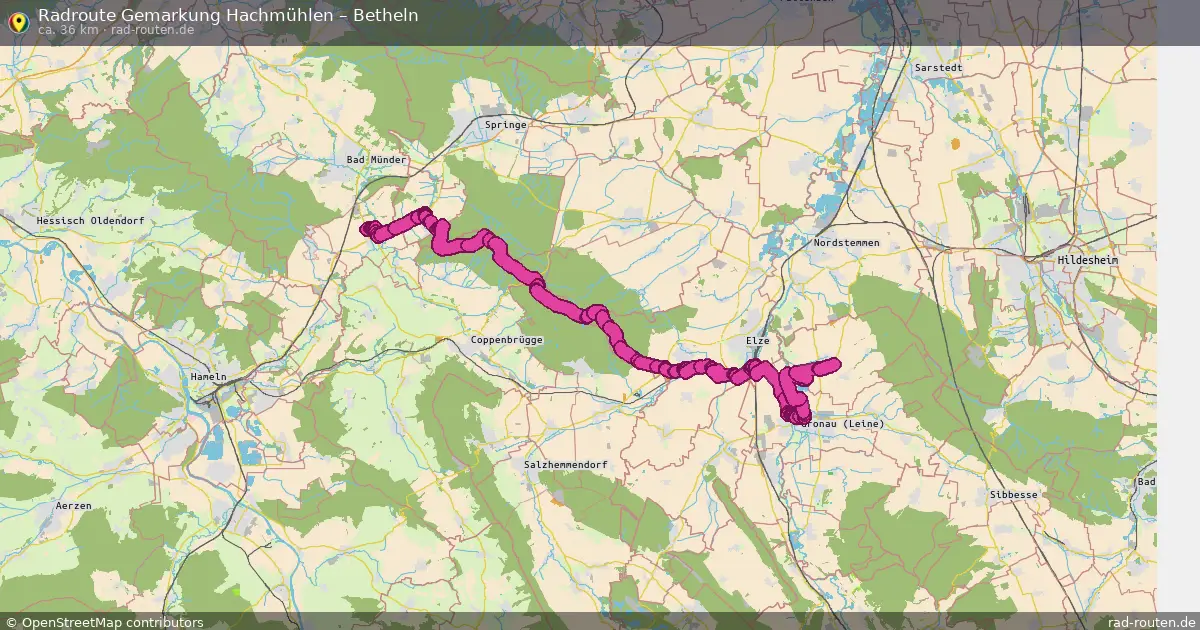 Radtour Gemarkung Hachmühlen – Betheln