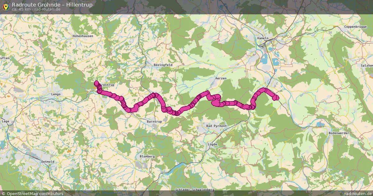 Fahrradroute Grohnde – Hillentrup