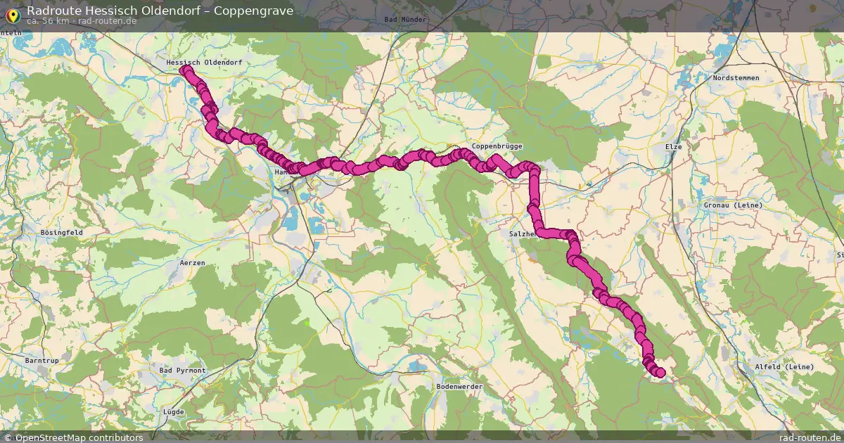 Fahrradroute Hessisch Oldendorf – Coppengrave