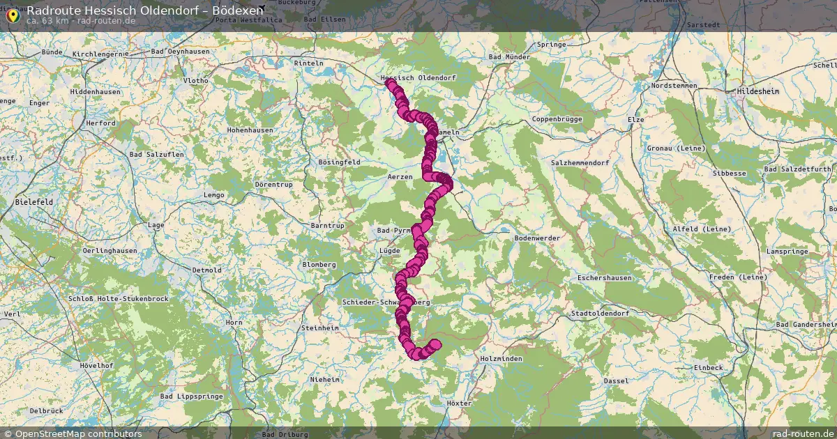 Fahrradroute Hessisch Oldendorf – Bödexen