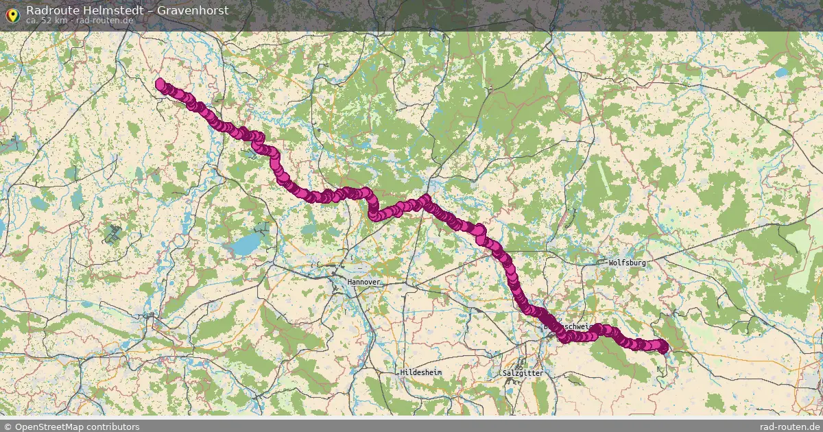 Fahrradroute Helmstedt – Ribbesbüttel (64 km) – Rad-Routen.de