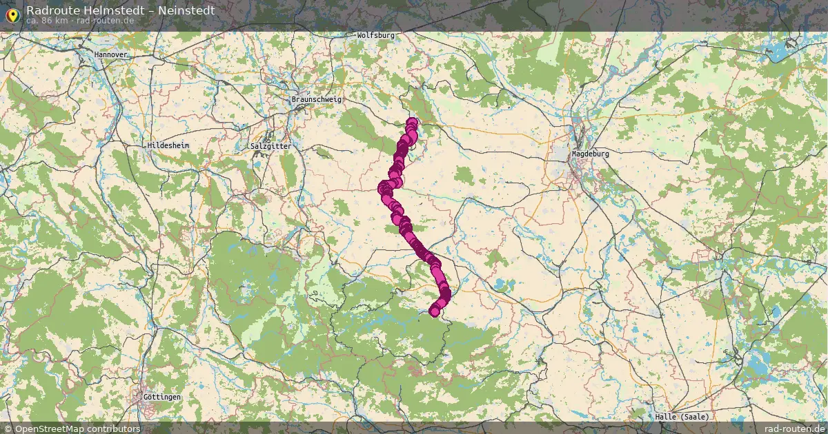 Fahrradroute Helmstedt – Neinstedt (86 km) – Rad-Routen.de