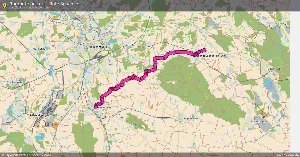 Fahrradroute Rottorf – Rote Schanze