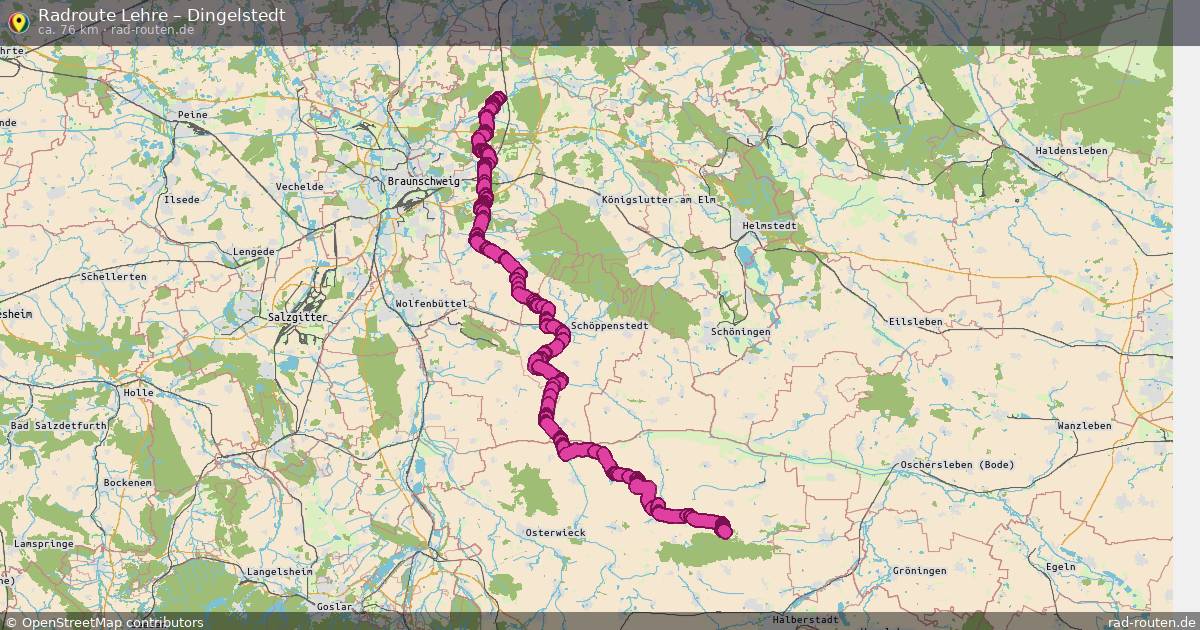 Fahrradroute Lehre – Dingelstedt