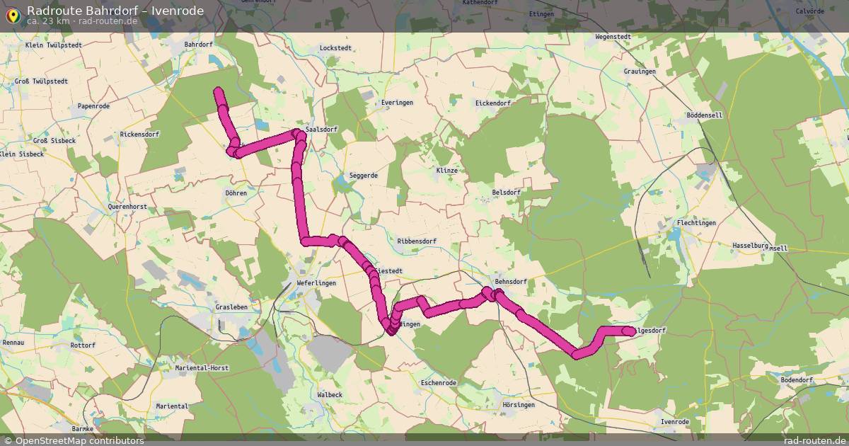 Fahrradroute Bahrdorf – Ivenrode