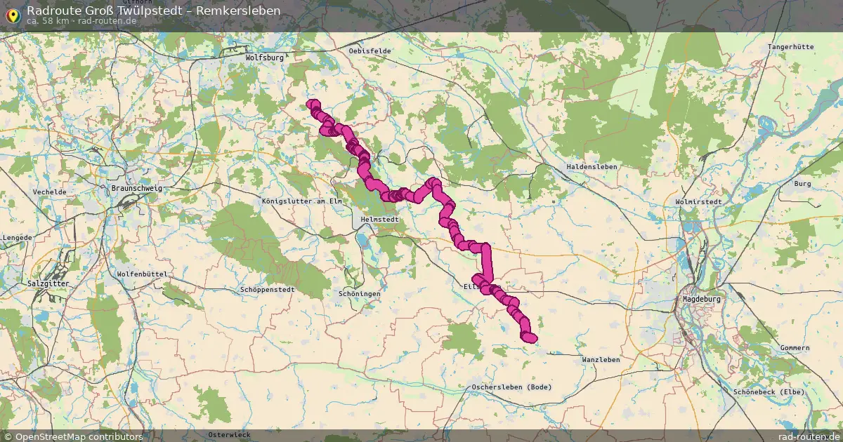 Fahrradroute Groß Twülpstedt – Remkersleben