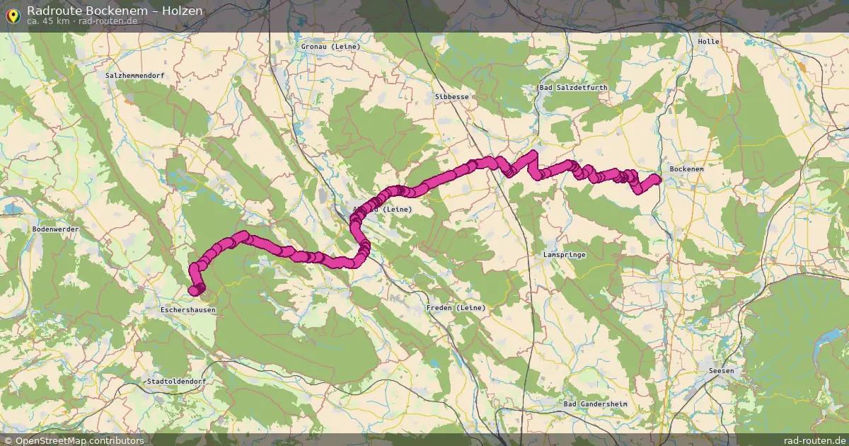 Fahrradroute Bockenem – Holzen