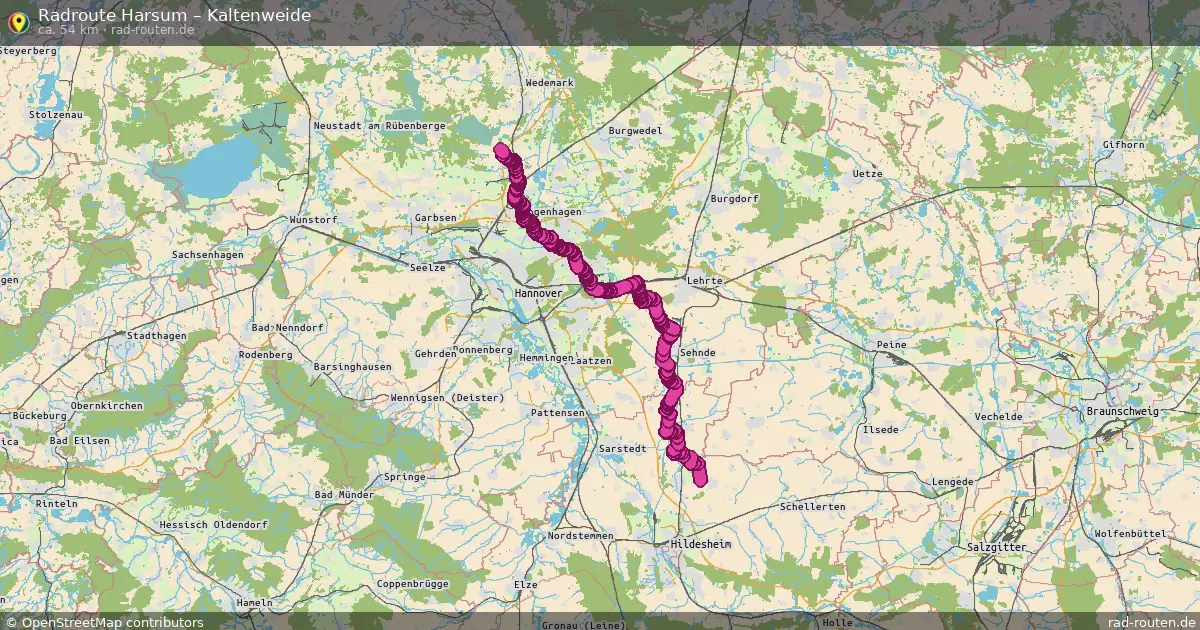 Fahrradroute Harsum – Kaltenweide
