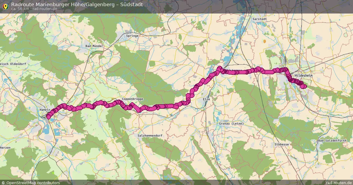 Radtour Marienburger Höhe Galgenberg – Südstadt