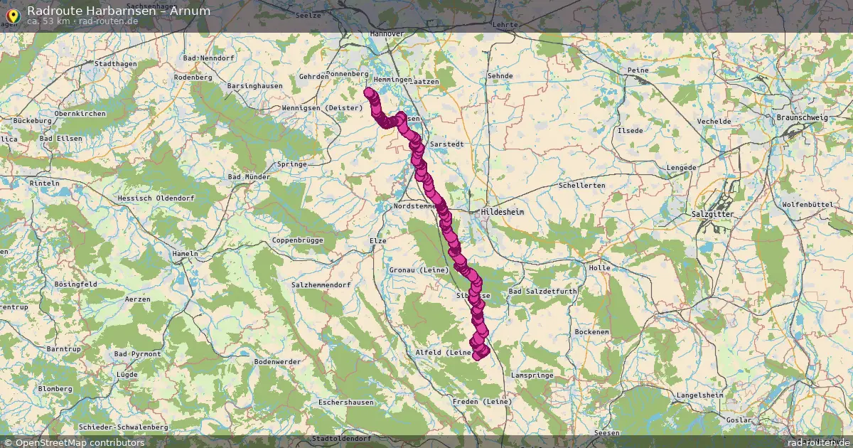 Fahrradroute Harbarnsen – Arnum