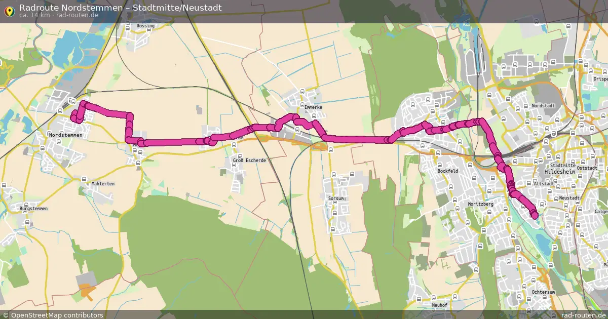 Radtour Nordstemmen – Stadtmitte Neustadt