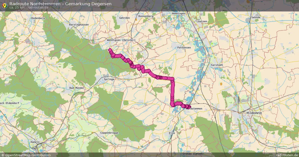 Radtour Nordstemmen – Gemarkung Degersen
