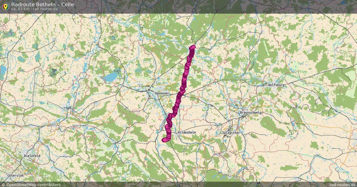 Fahrradroute Betheln – Celle (83 km) – Rad-Routen.de