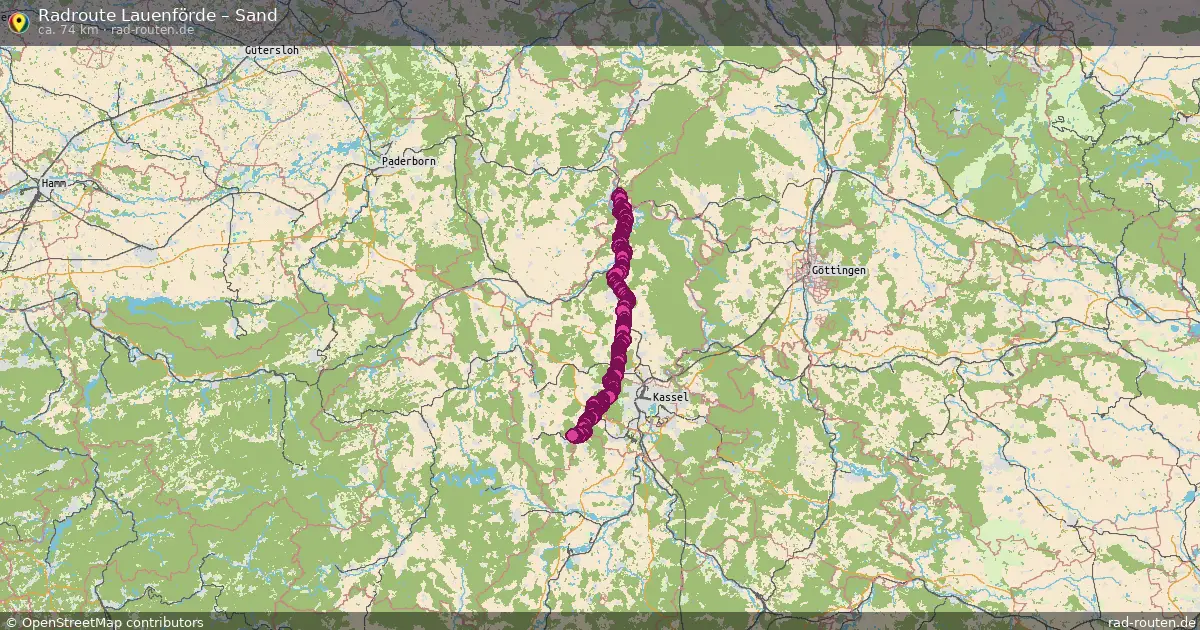 Fahrradroute Lauenförde – Sand