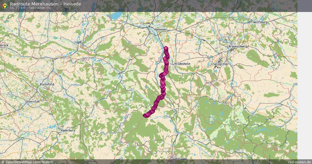 Fahrradroute Merxhausen – Heisede