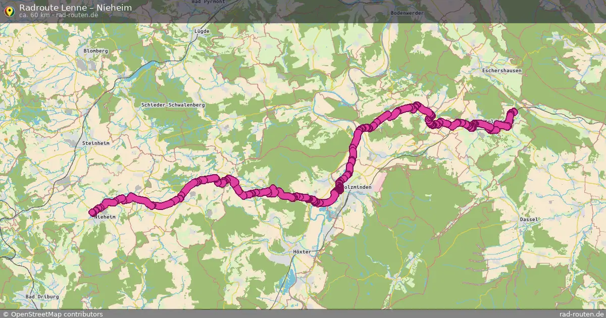 Fahrradroute Lenne – Nieheim