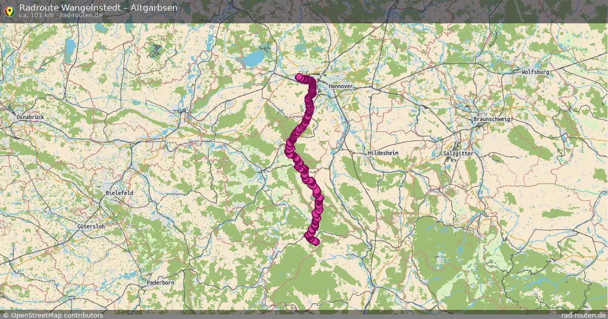 Fahrradroute Wangelnstedt – Altgarbsen