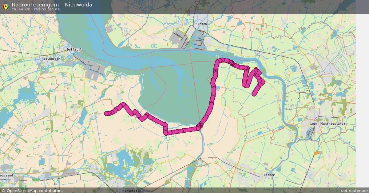 Fahrradroute Jemgum – Nieuwolda