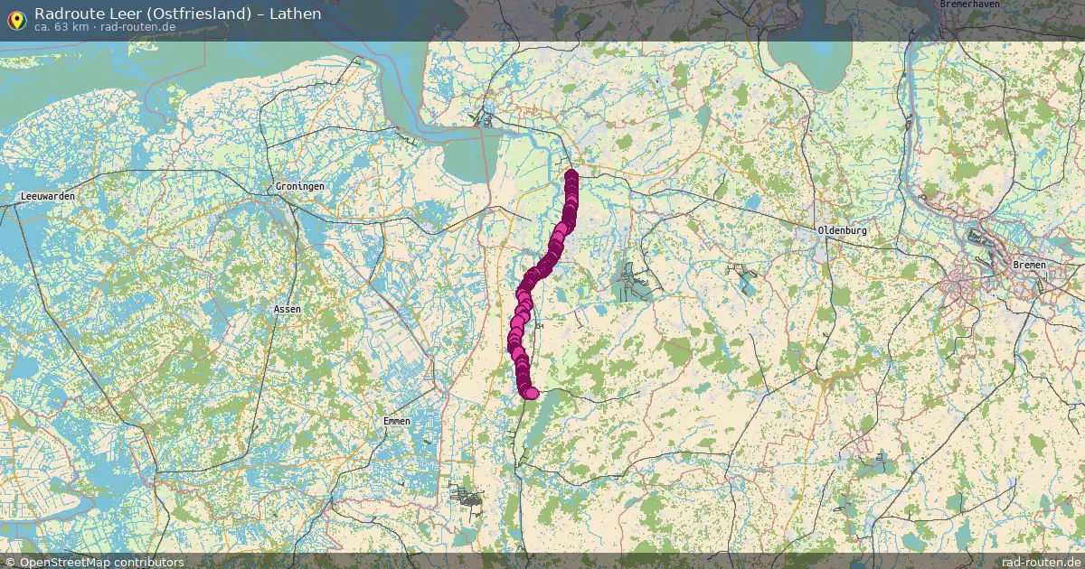 Fahrradroute Leer (Ostfriesland) – Lathen