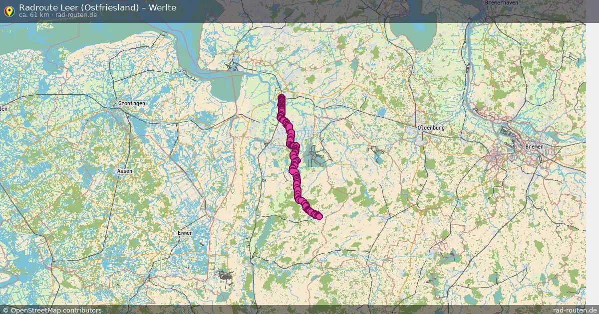 Fahrradroute Leer (Ostfriesland) – Werlte