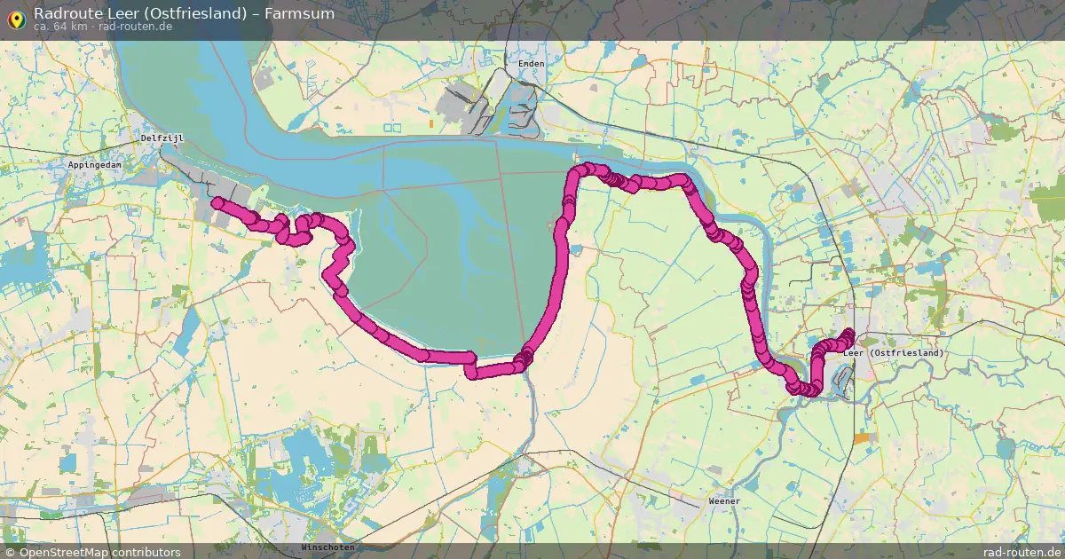 Fahrradroute Leer (Ostfriesland) – Farmsum