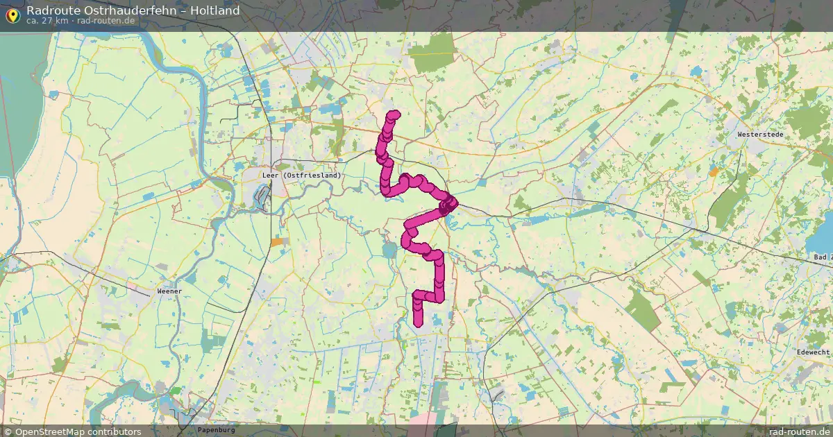 Fahrradroute Ostrhauderfehn – Holtland (27 km) – Rad-Routen.de