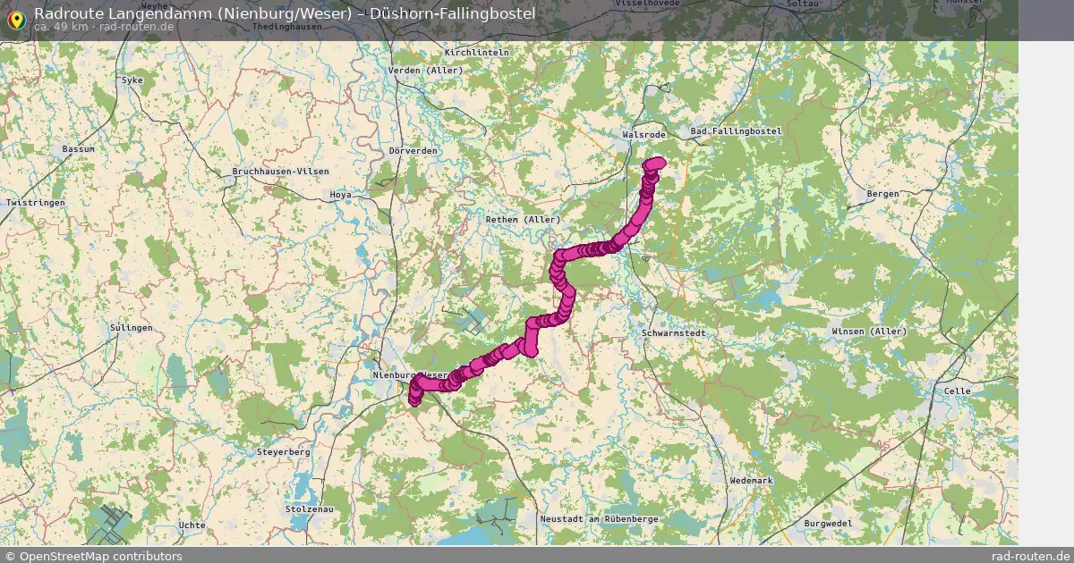 Radtour Langendamm (Nienburg Weser) – Düshorn-Fallingbostel