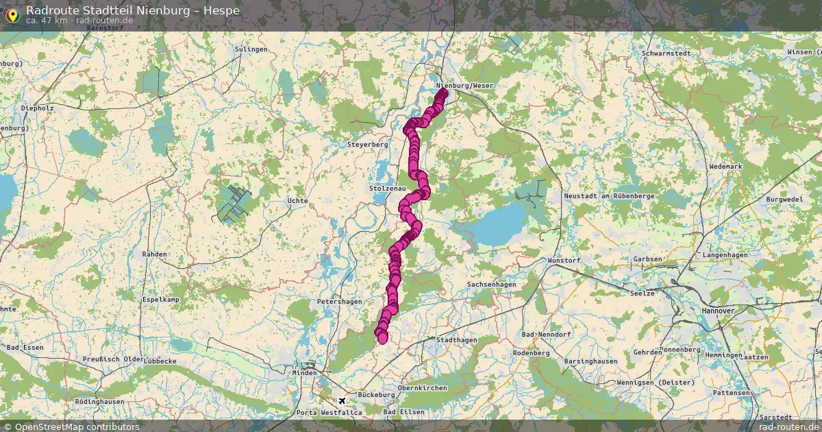 Radtour Stadtteil Nienburg – Hespe