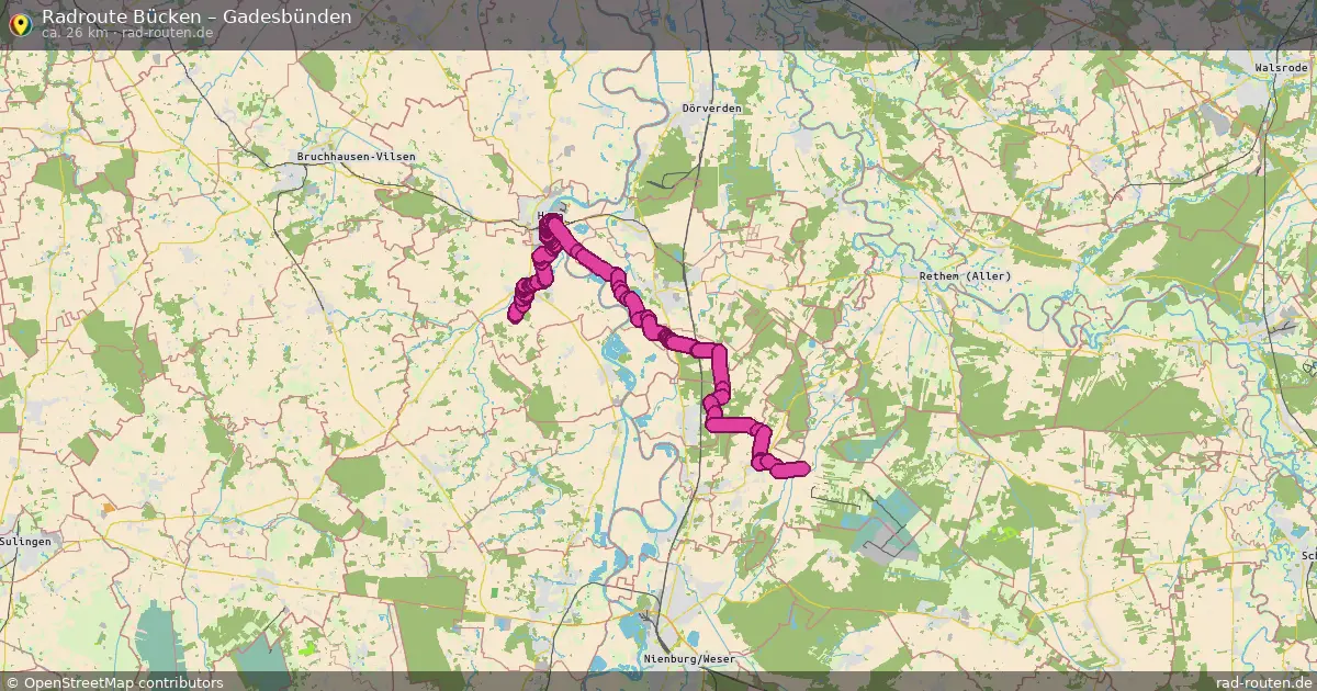 Fahrradroute Bücken – Gadesbünden (26 km) – Rad-Routen.de