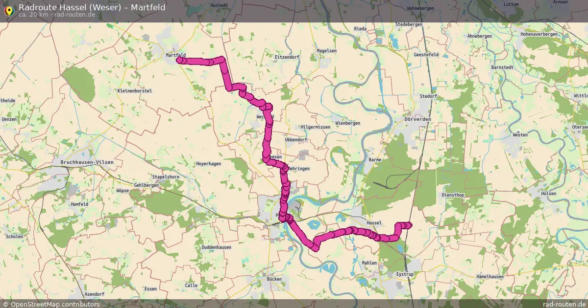 Radtour Hassel (Weser) – Martfeld