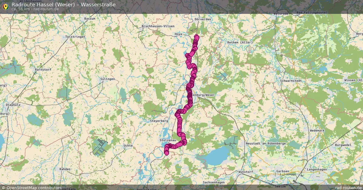 Radtour Hassel (Weser) – Wasserstraße