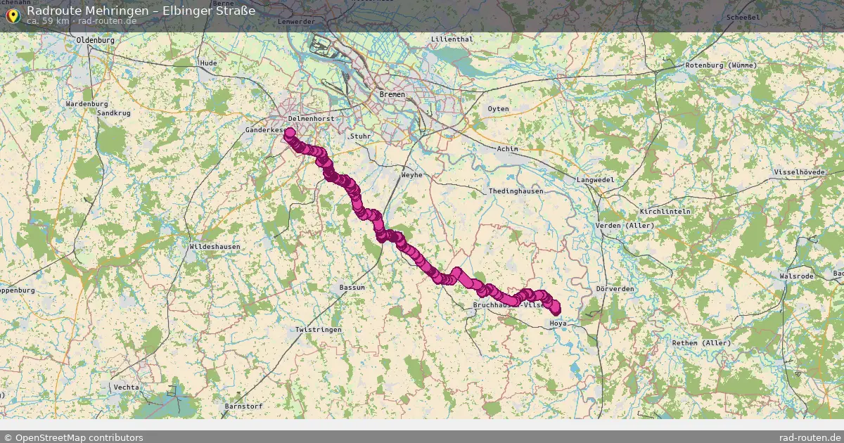 Radtour Mehringen – Elbinger Straße