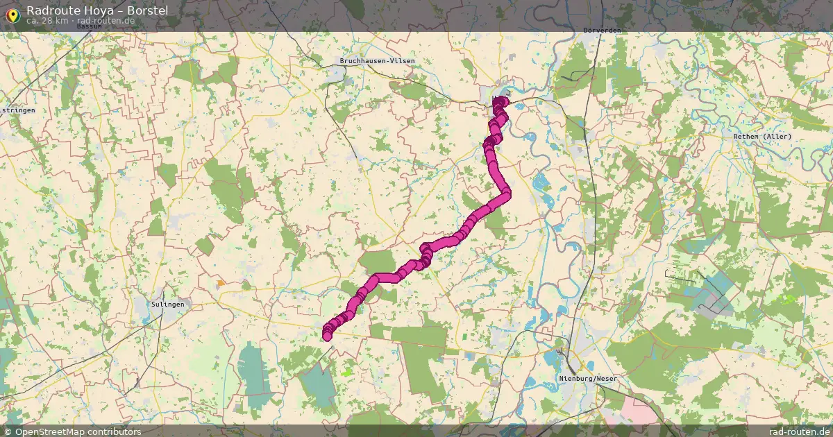 Fahrradroute Hoya – Borstel (28 km) – Rad-Routen.de