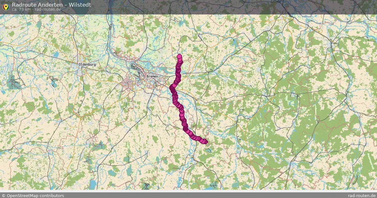 Fahrradroute Anderten – Wilstedt