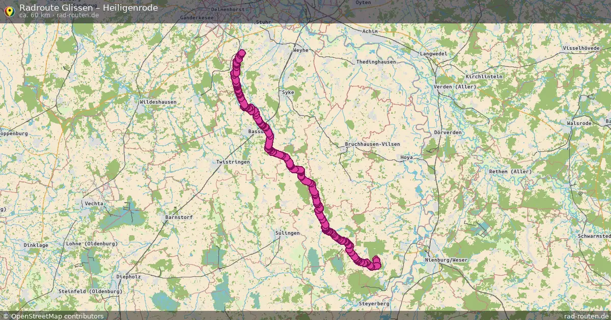 Fahrradroute Glissen – Heiligenrode