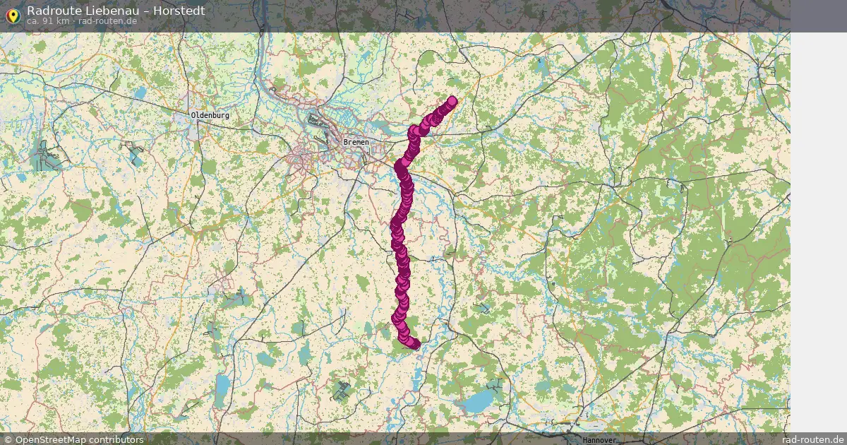 Fahrradroute Liebenau – Horstedt