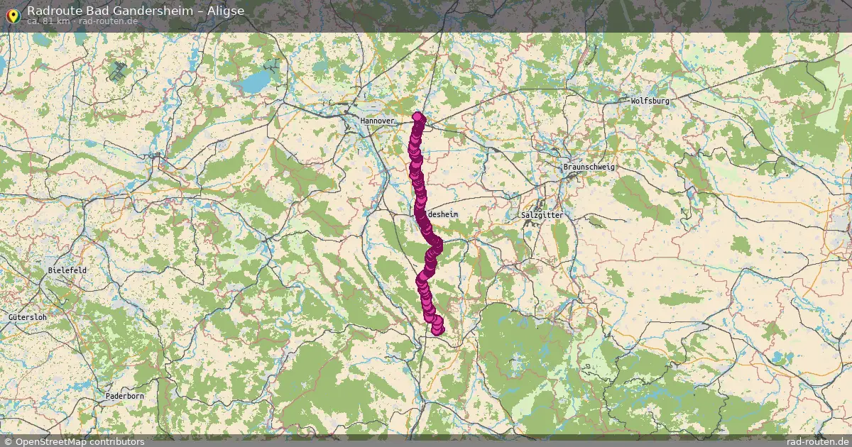Fahrradroute Bad Gandersheim – Aligse
