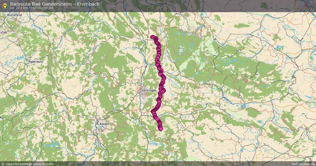 Fahrradroute Bad Gandersheim – Krombach