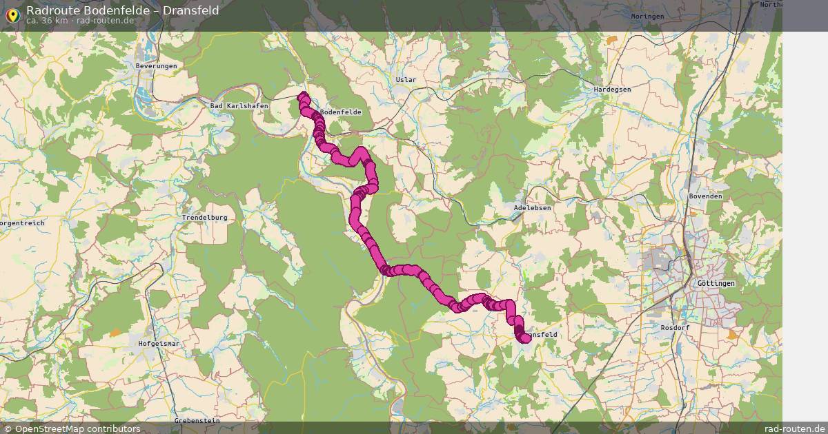 Fahrradroute Bodenfelde – Dransfeld