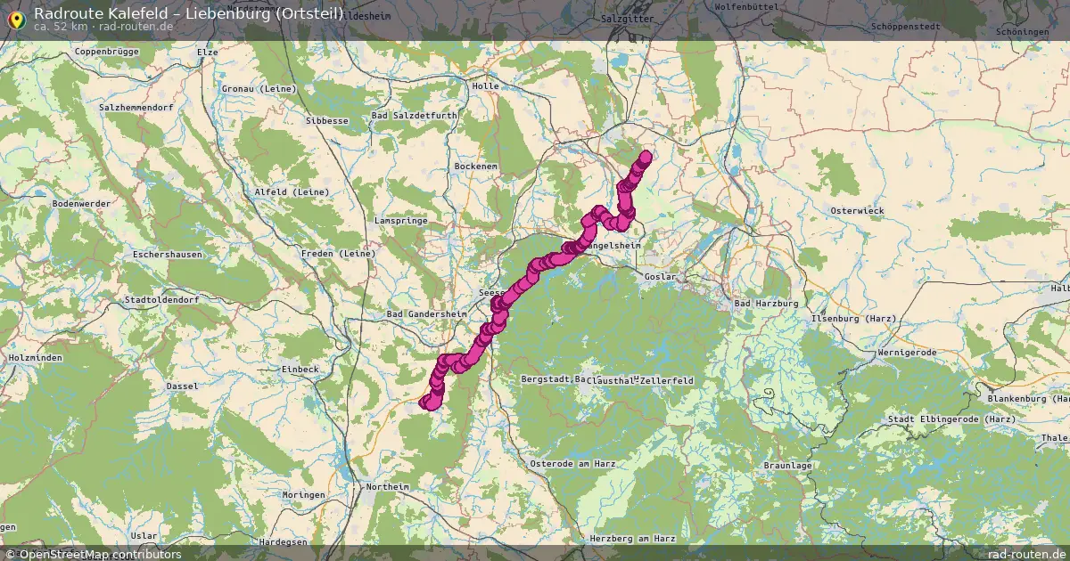 Radtour Kalefeld – Liebenburg (Ortsteil)