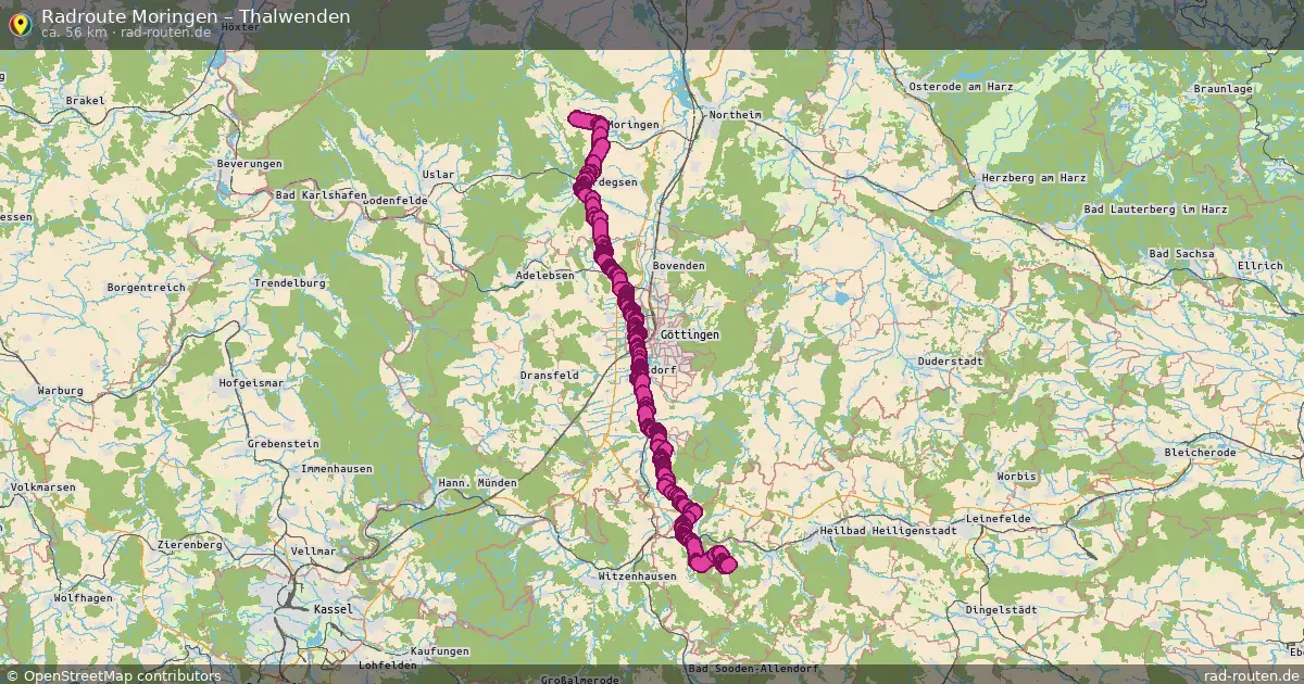 Fahrradroute Moringen – Thalwenden