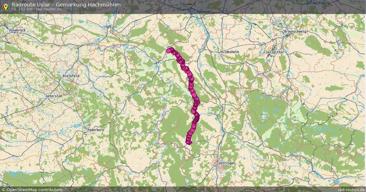 Radtour Uslar – Gemarkung Hachmühlen