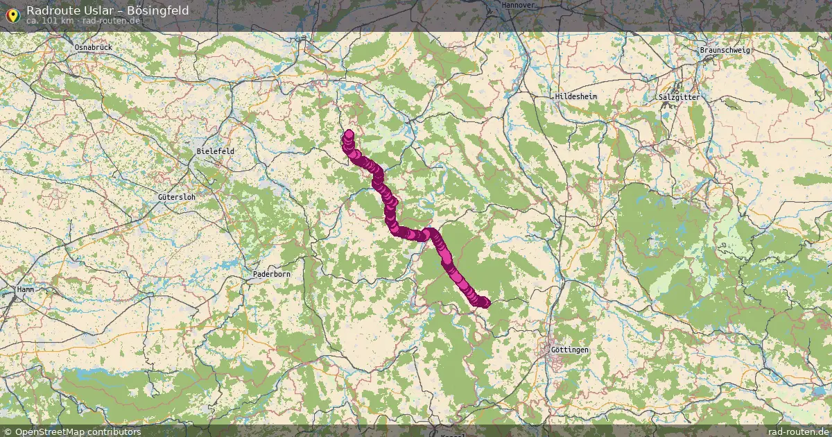 Radtour Uslar – Bösingfeld