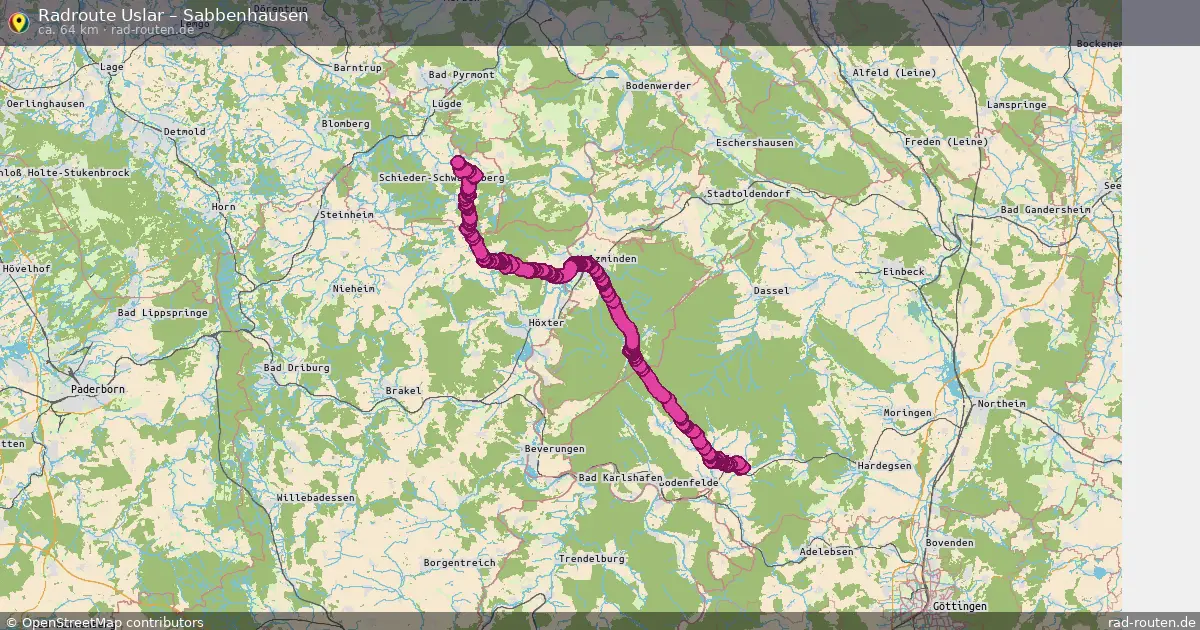 Fahrradroute Uslar – Sabbenhausen